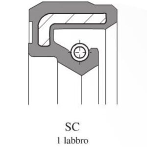 Alternative view of Cranckshaft oil seal Moto Guzzi 68x53x10mm Ariete