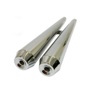 Exhaust muffler Moto Guzzi V35 and V50 chrome pair