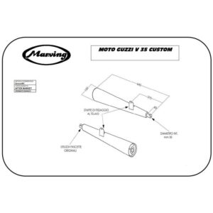 Alternative view of Exhaust muffler Moto Guzzi V35 C pair